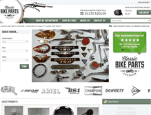 Tablet Screenshot of classicbikepartscheshire.com